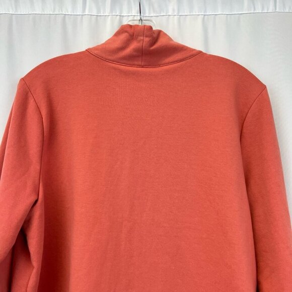 Denim & Co. Womens Cardigan Sweater Coral Long Sleeve V Neck Single Button M - Picture 7 of 11